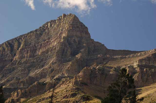 Surrounding mountain peaks on the Virginia Falls hiking trail